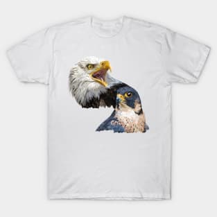 American Pigargo and Peregrine Falcon T-Shirt